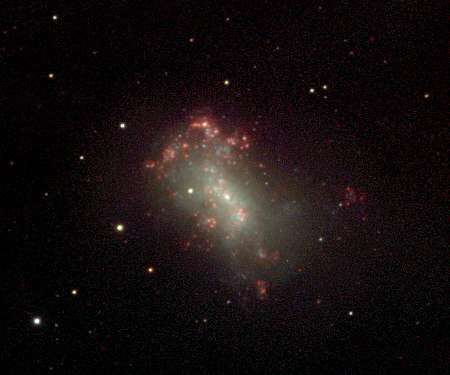 Abb. 163: Irreguläre Galaxie NGC 4449.
(Zum Vergrern anklicken)