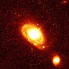 Abb. 167: Quasar mit Muttergalaxie.
(Zum Vergröern anklicken)