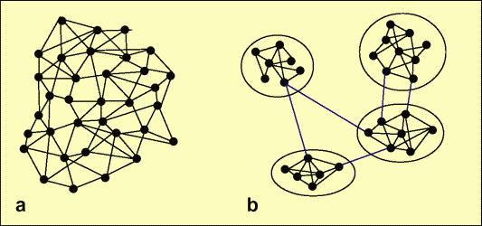 Abb. 195: Nicht-mod. u. modulare Netzwerke(Zum Vergrößern anklicken)