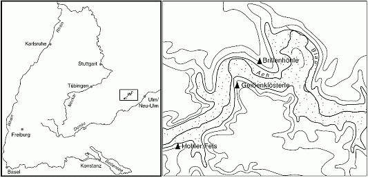 Abb. 362: Höhlen bei Blaubeuren(Zum Vergrößern anklicken)
